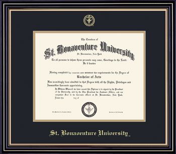 St. Bonaventure University 8.5'' x 11'' Prestige Diploma Frame