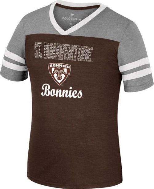 St. Bonaventure University Youth Girl's V-Neck Short Sleeve T-Shirt
