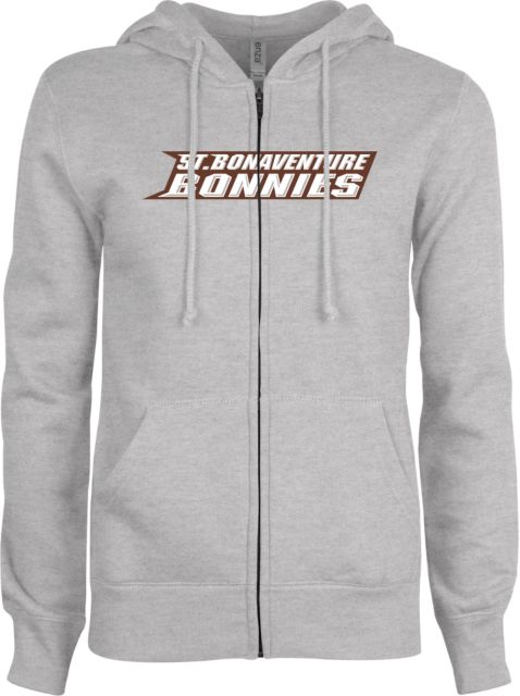 St Bonaventure ENZA Ladies Fleece Full Zip Hoodie St. Bonaventure Bonnies - ONLINE ONLY